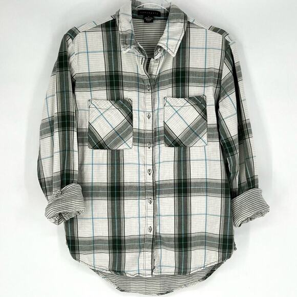 Sanctuary Plaid Button-Up Shirt Small - Picture 1 of 7